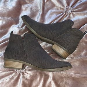 Gray ankle booties